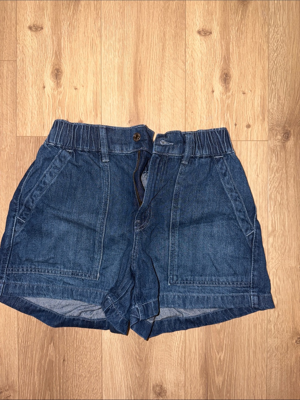 GAP Dark Blue High-Waist Denim Shorts